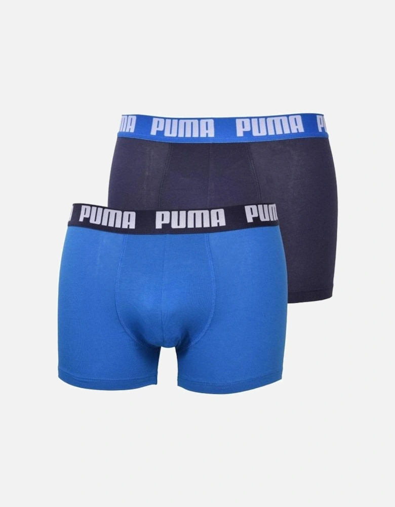 2-Pack Coloured Waistband Boxer Briefs, Blue/Navy