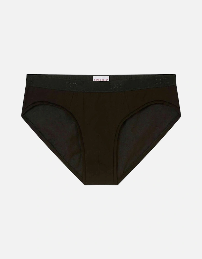 Pima Cotton Stretch Brief, Black