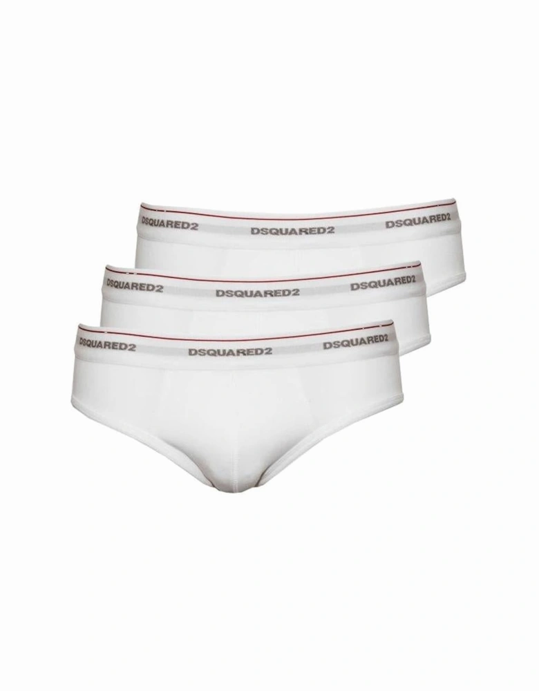 3-Pack Jersey Cotton Stretch Low-rise Briefs, White