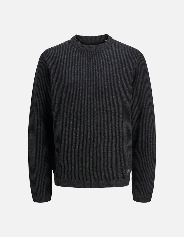 JJE Dover Knit crew neck BLACK