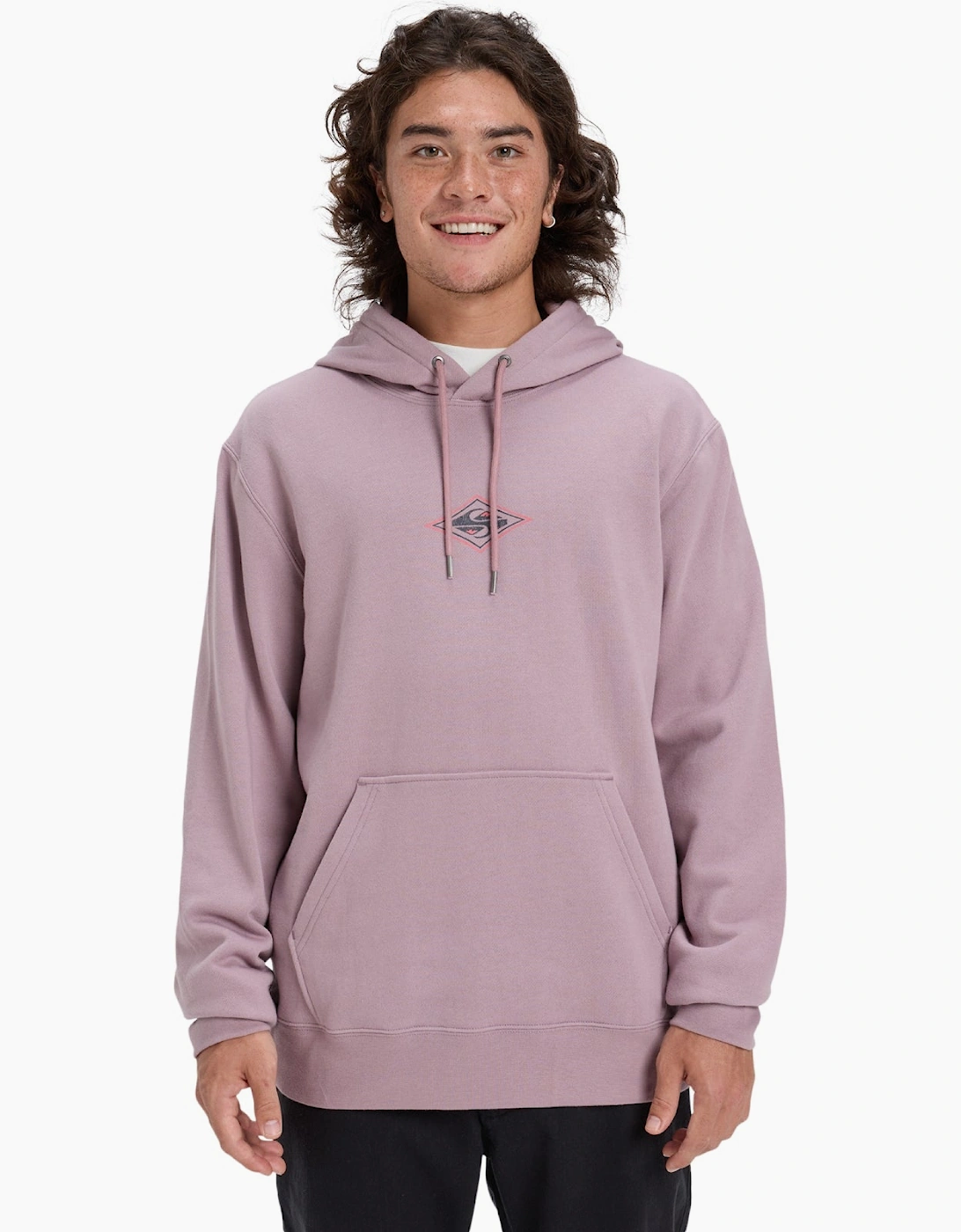 Quiksilver Men's Quiksilver Mens Graphic Back Print Hoodie - Elderberry