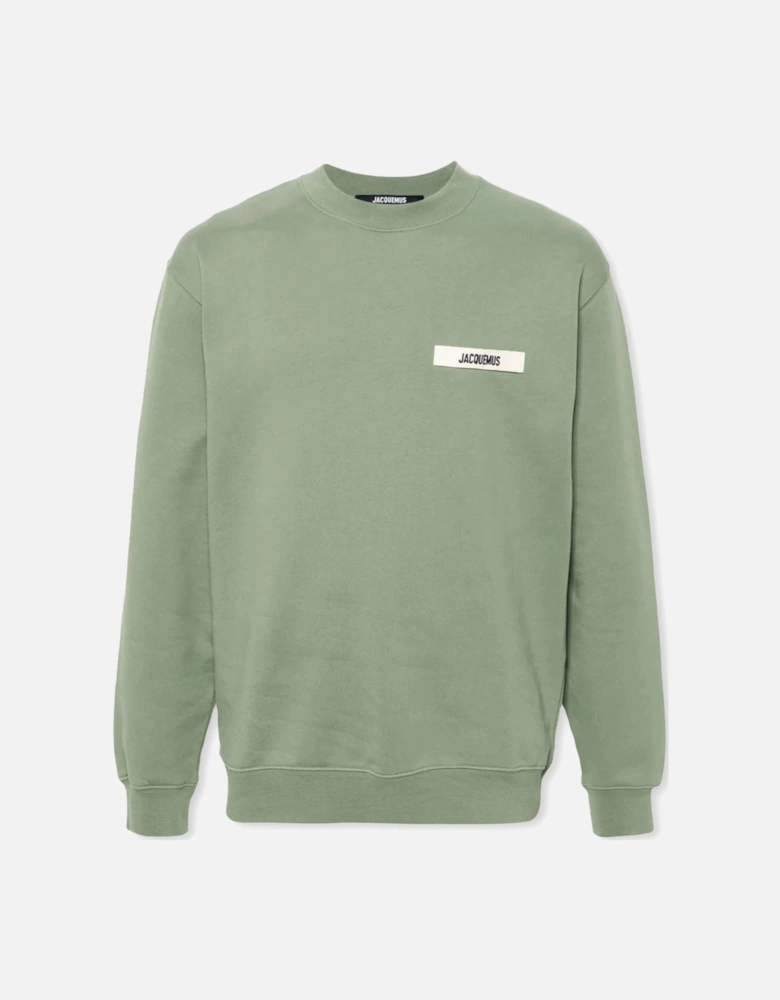 Men's Green Gros Grain Patch Logo Le Casa Sweatshirt