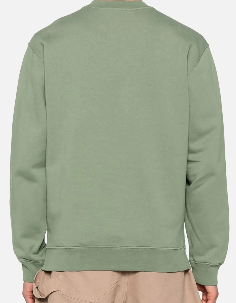 Men's Green Gros Grain Patch Logo Le Casa Sweatshirt