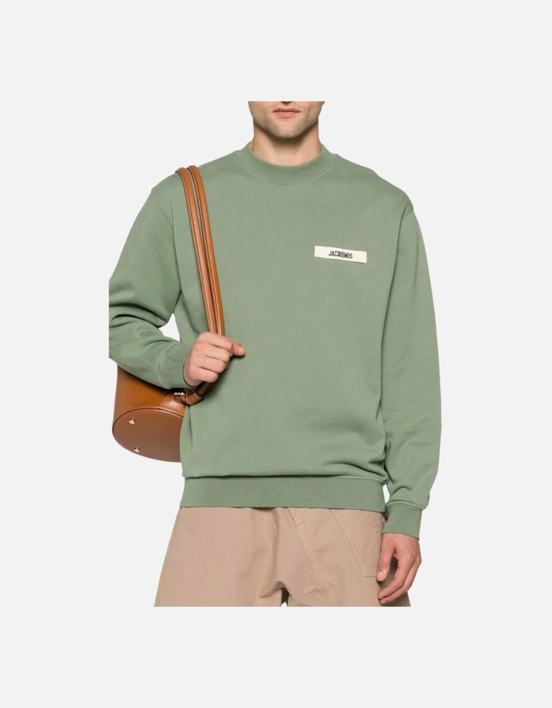 Men's Green Gros Grain Patch Logo Le Casa Sweatshirt