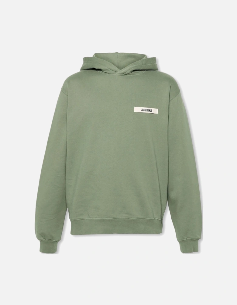 Men's Green Gros Grain Patch Logo La Casa Hoodie