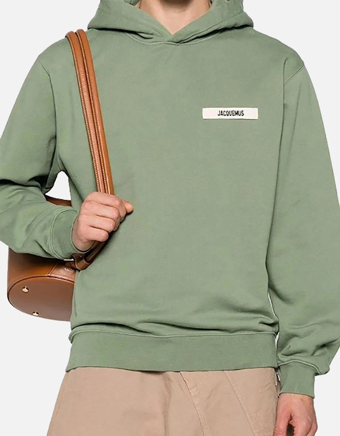 Men's Green Gros Grain Patch Logo La Casa Hoodie