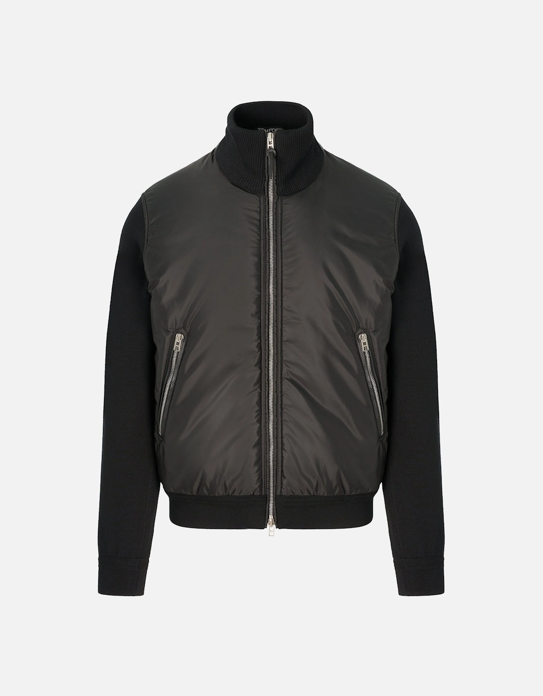 NYLON FRONT MERINO CARDIGAN, 3 of 2