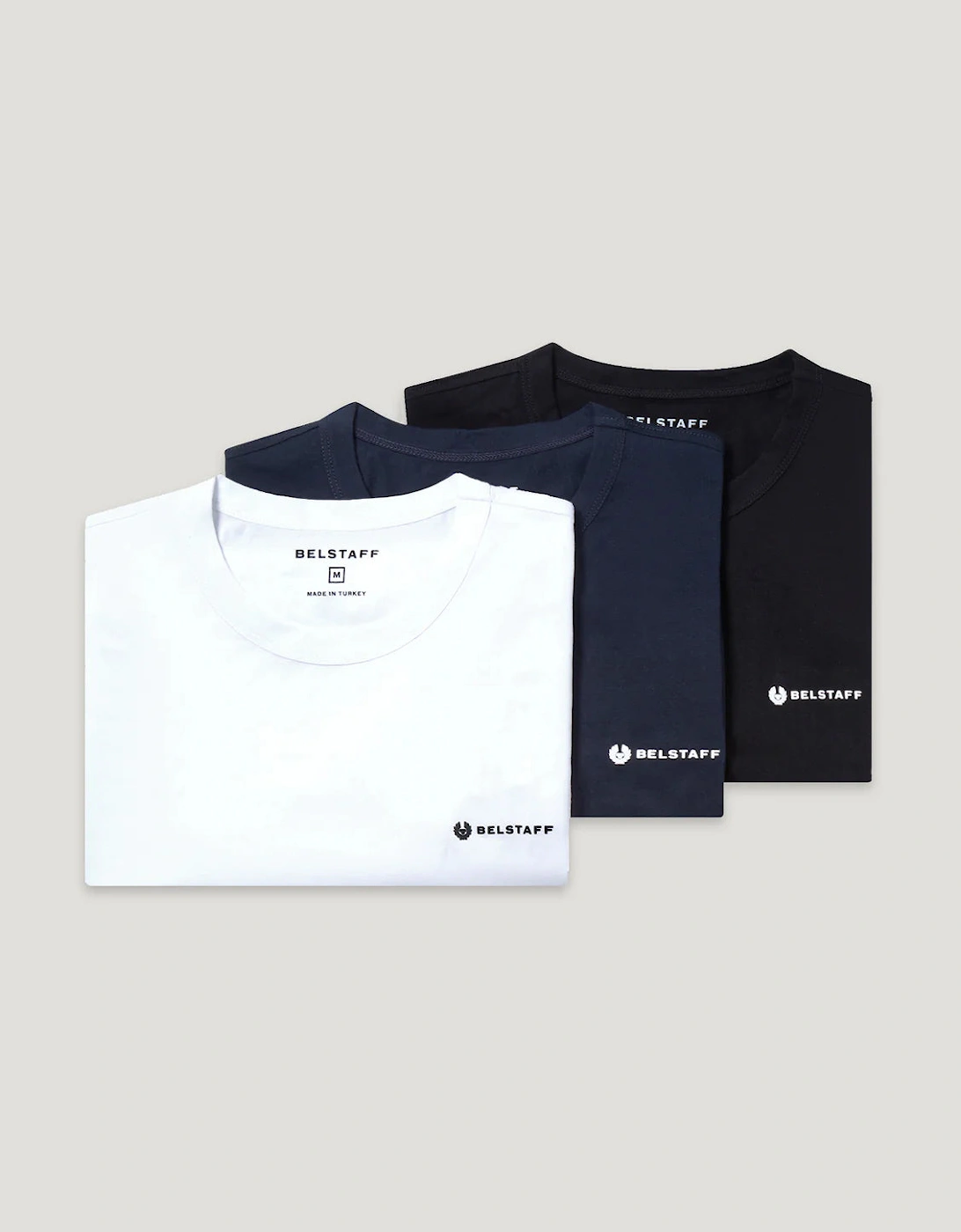 3-Pack Mens T-Shirt - Black/Dark Ink/White, 3 of 2