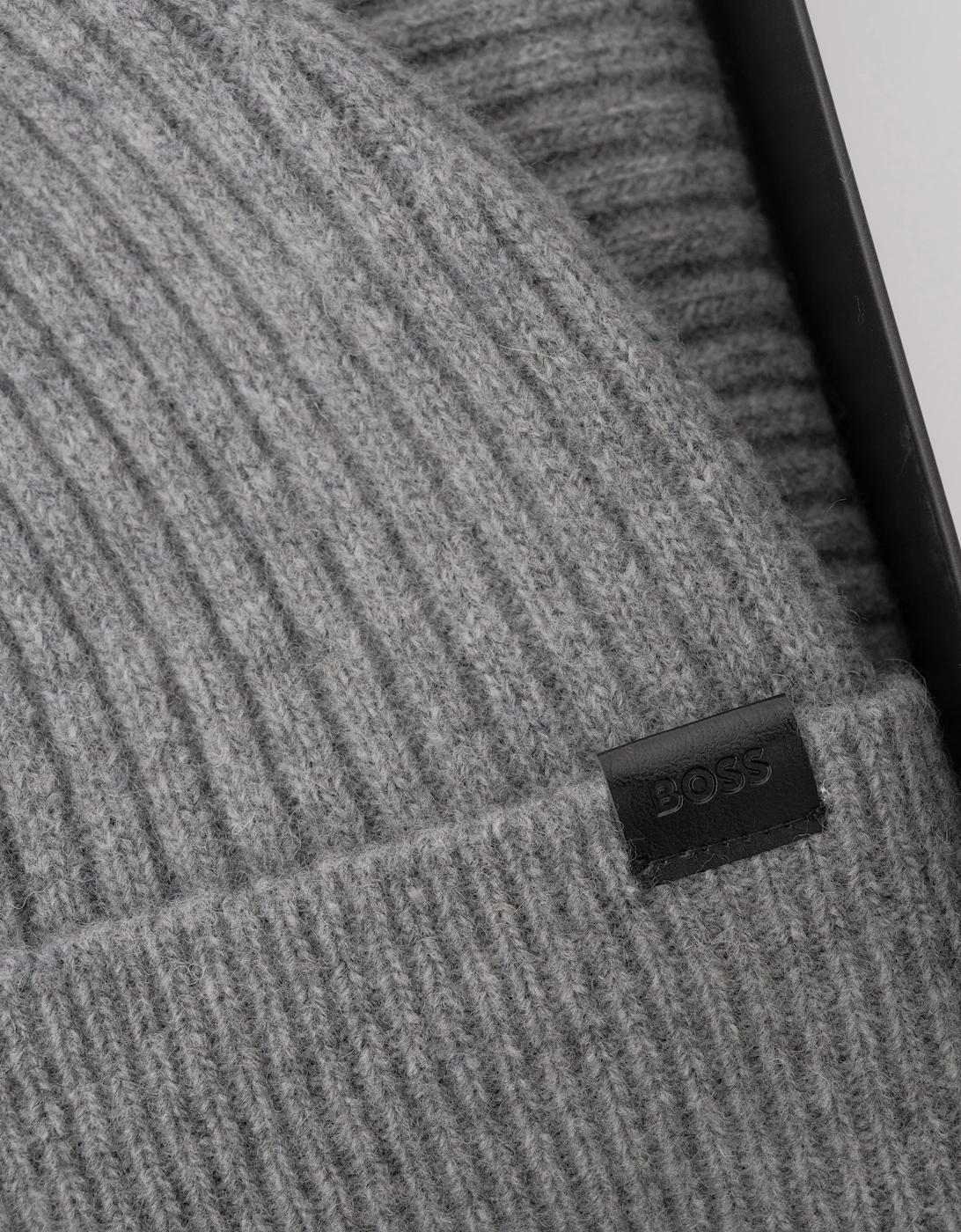 BOSS Orange Uboldi Scarf & Beanie Set - Silver 041