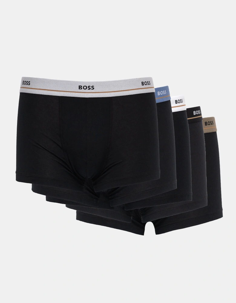 BOSS Orange 5-Pack Mens Stretch-Cotton Trunks with Logo Waistbands - Open Miscellaneous 960
