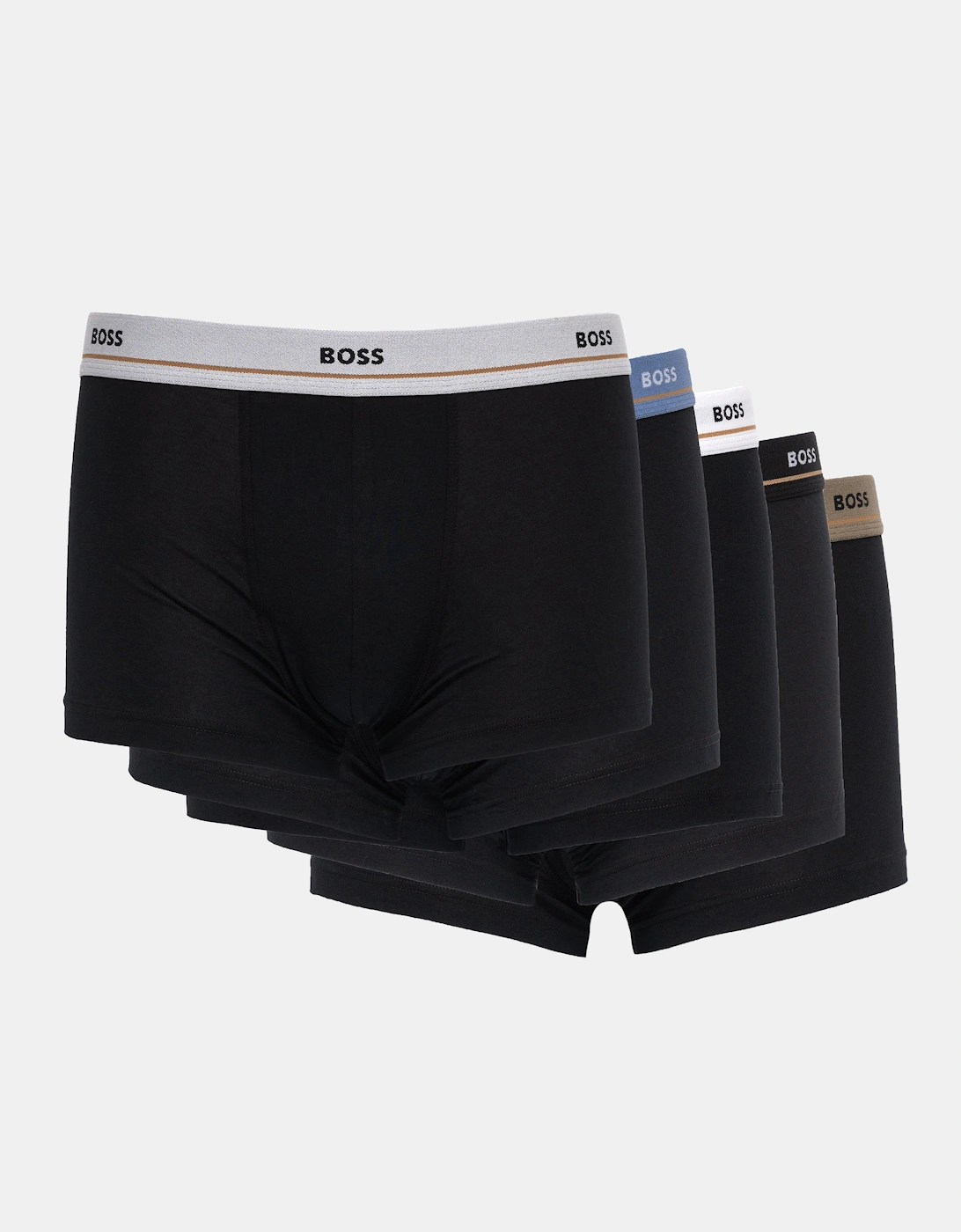 BOSS Orange 5-Pack Mens Stretch-Cotton Trunks with Logo Waistbands - Open Miscellaneous 960, 7 of 6