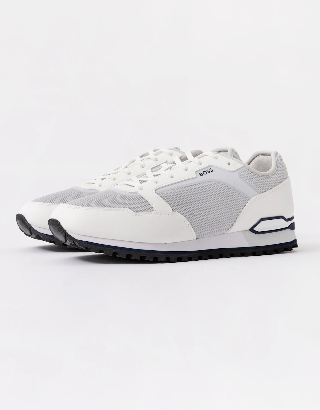 Boss Men's BOSS Orange Mens Parkour Runn Meth Trainers - Natural 104 - White