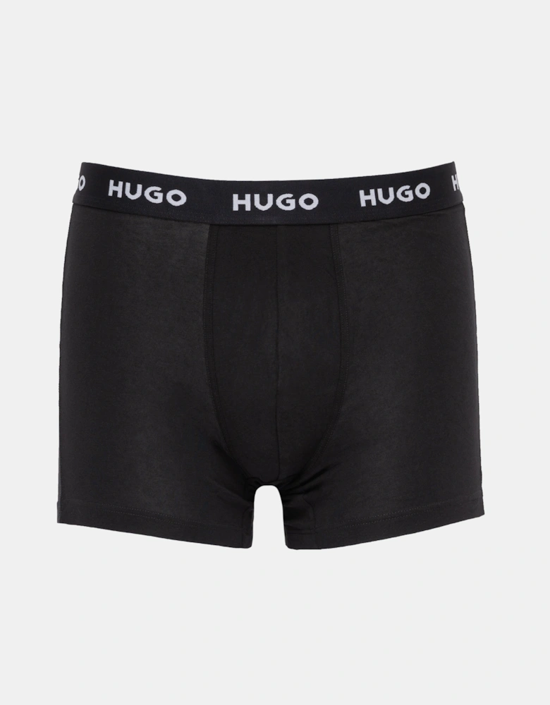 HUGO 3 Pack Mens Boxer Briefs with Logo Waistbands - Black 005