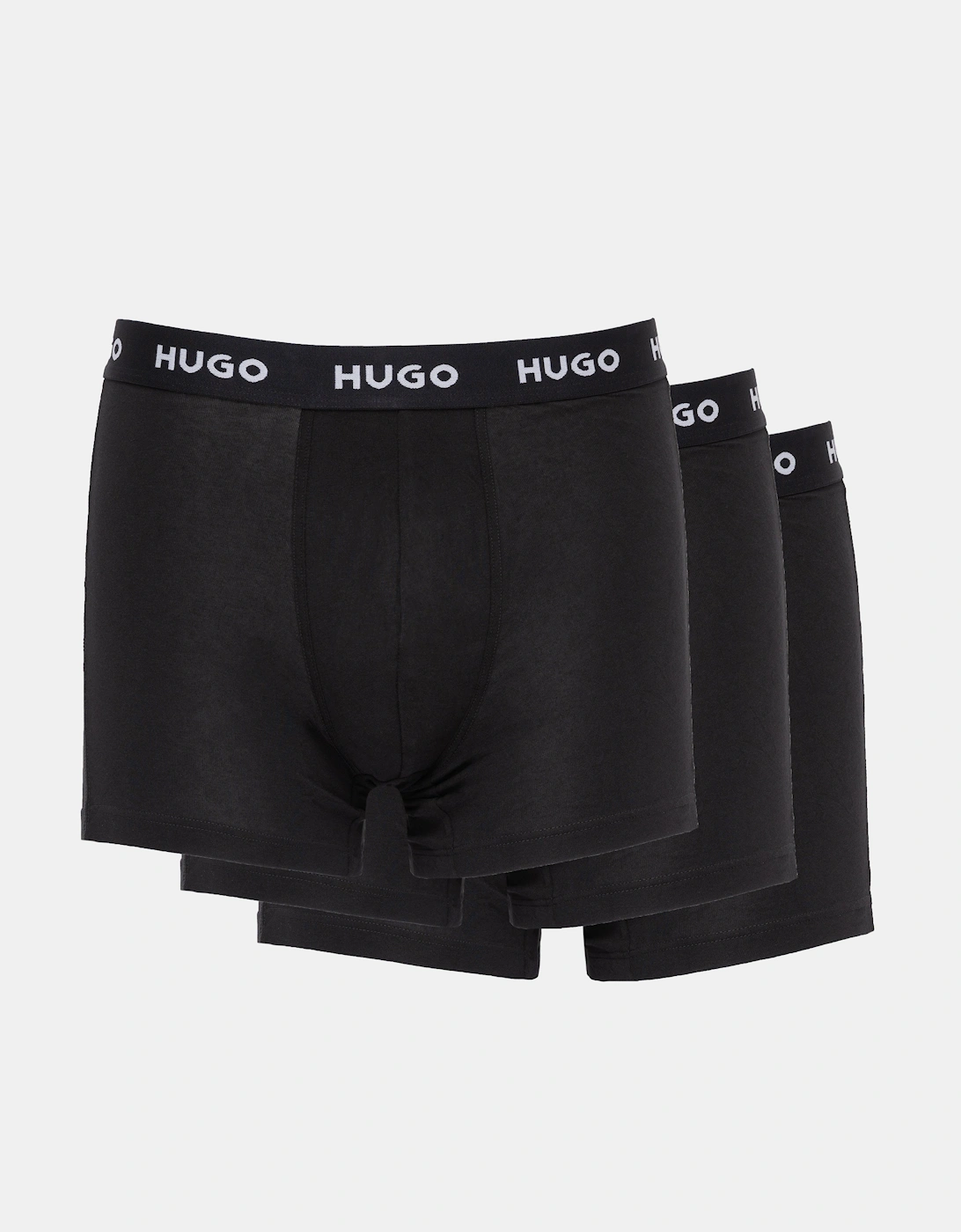 HUGO 3 Pack Mens Boxer Briefs with Logo Waistbands - Black 005, 3 of 2