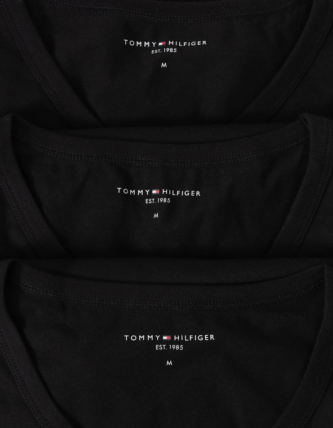 3 Pack Mens V-Neck T-Shirts - Black/Black/Black