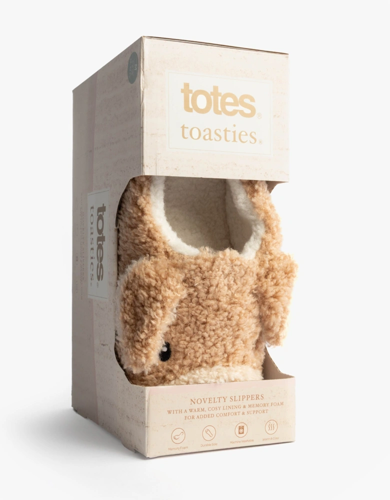 Toasties NOVELTY DOG Full Back Slippers Womens Dog