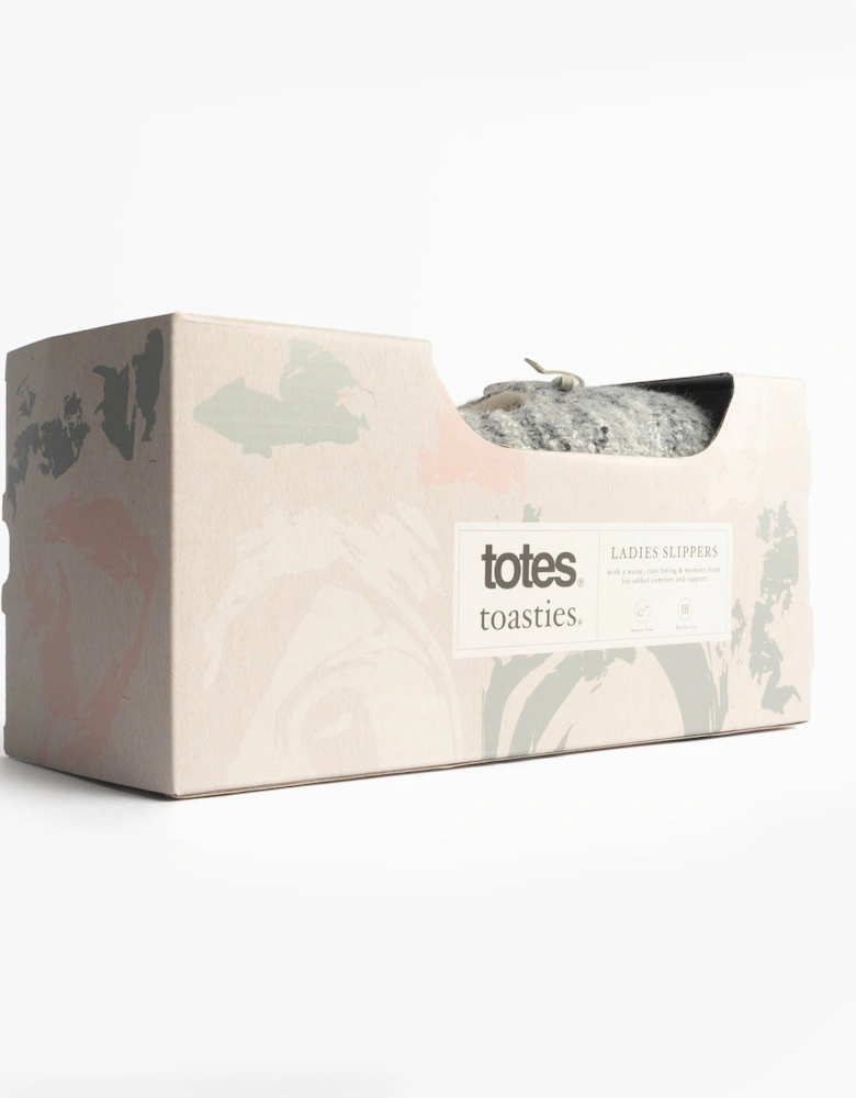 Toasties KNITTED Ballet Slippers Womens Blue