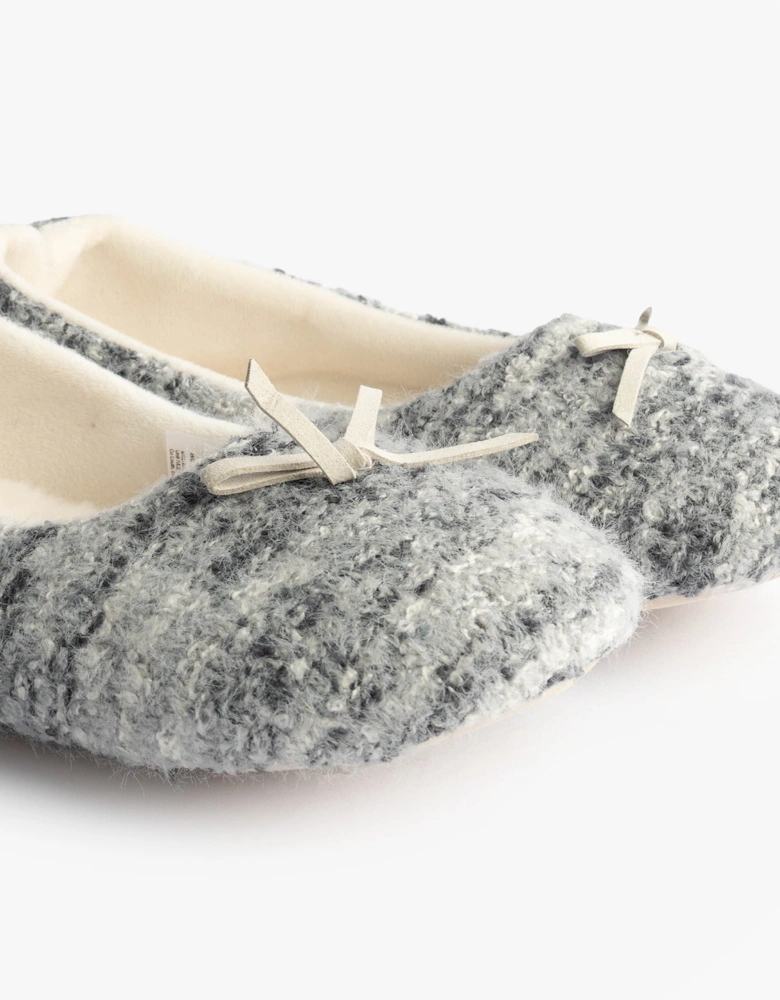 Toasties KNITTED Ballet Slippers Womens Blue