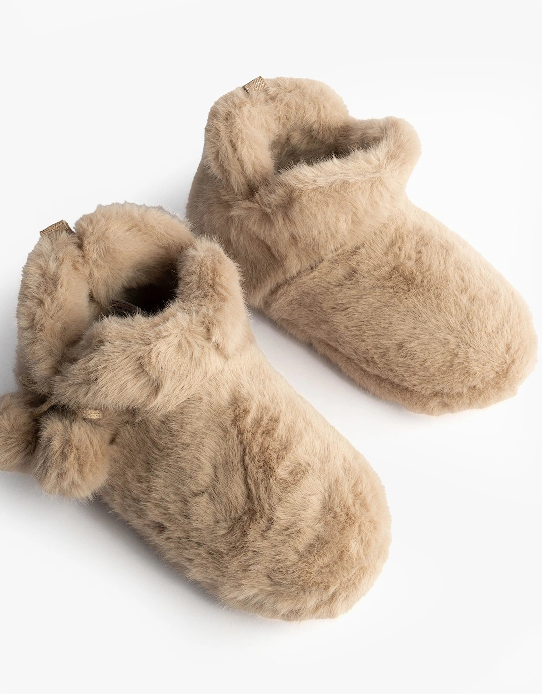Toasties FAUX FUR Boot Slippers Womens Oat