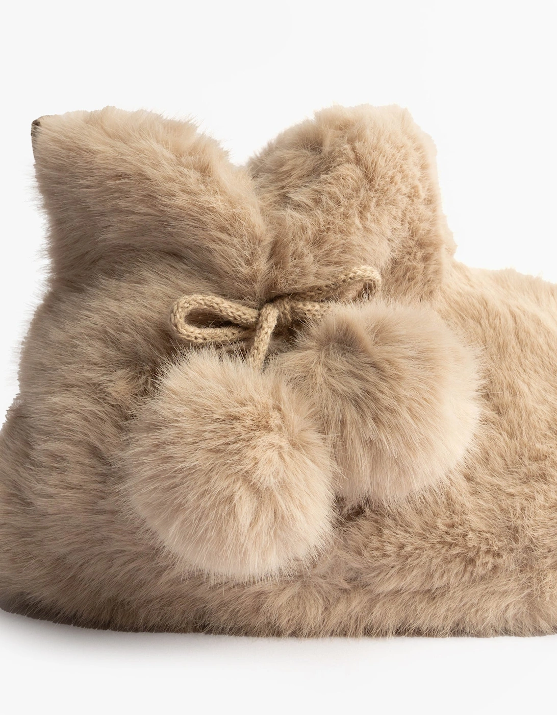 Toasties FAUX FUR Boot Slippers Womens Oat