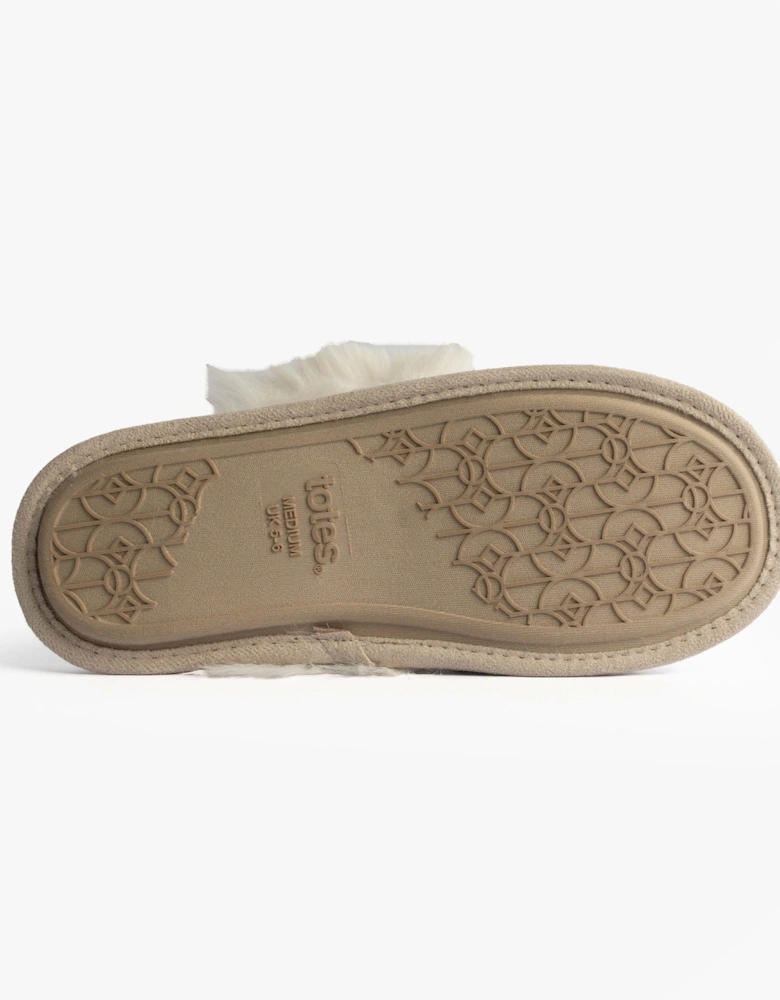 Toasties FAIR ISLE KNIT Mule Slippers Womens Blue