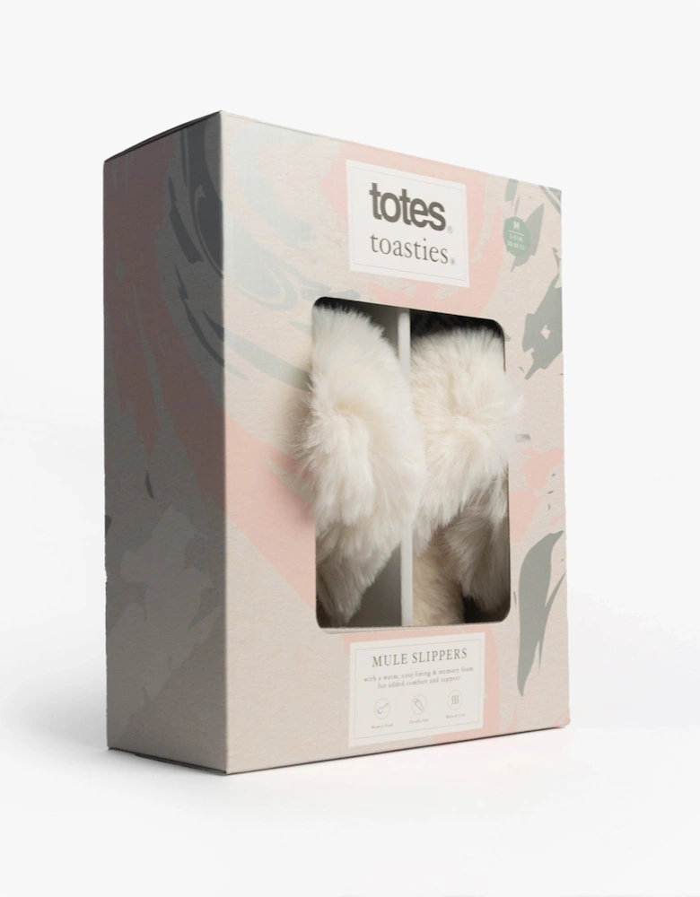 Toasties FAIR ISLE KNIT Mule Slippers Womens Blue