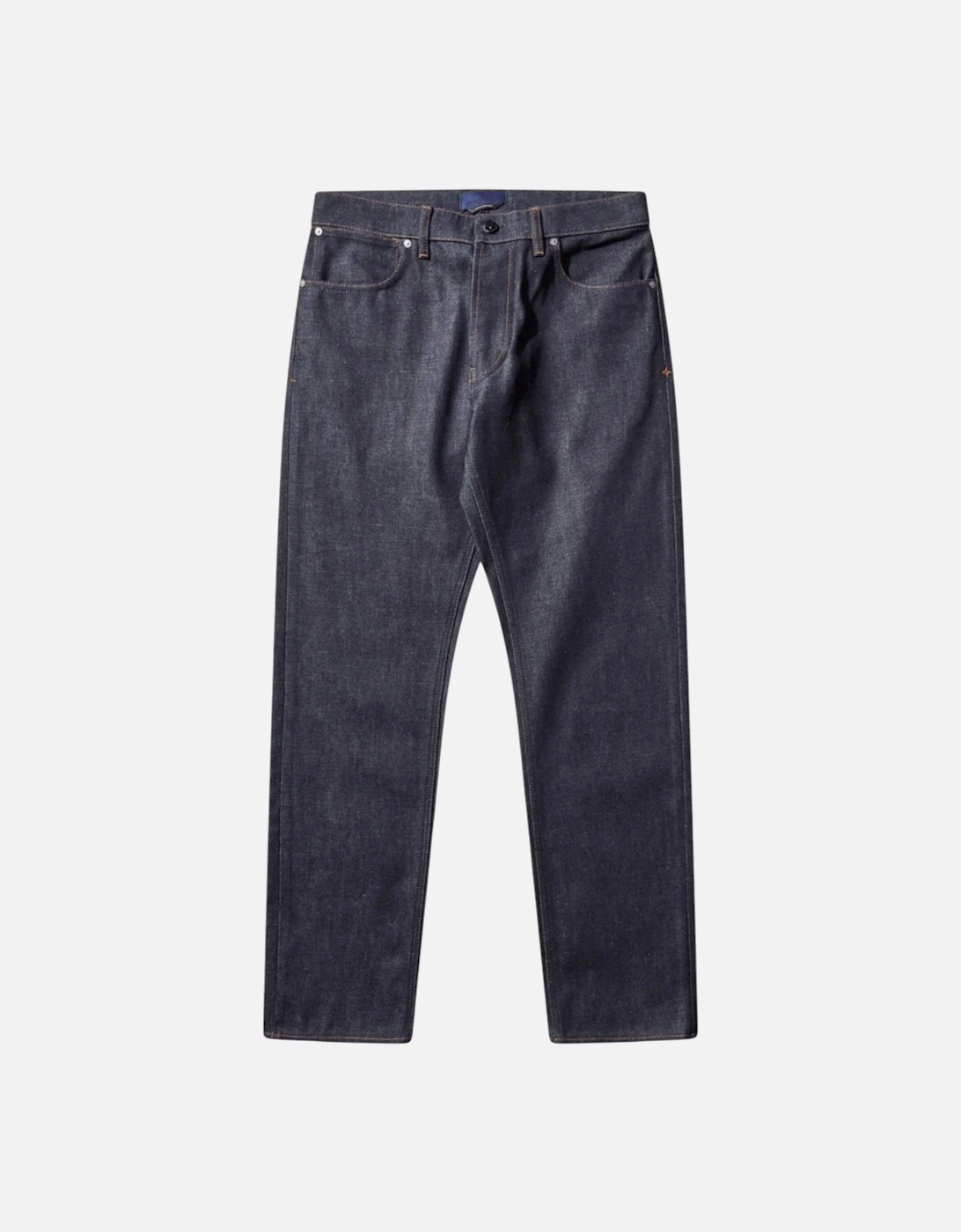 Indigo Denim Raw Straight Blue Jeans, 4 of 3