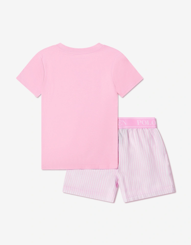 Girls Short Pyjama Set in Pink