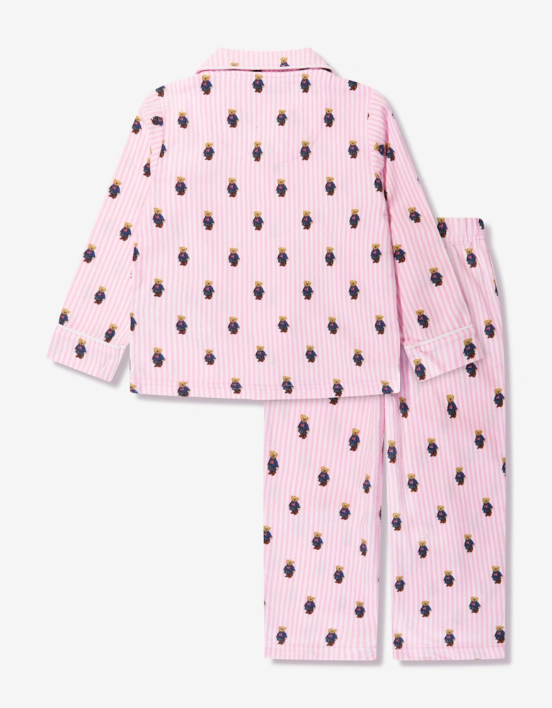 Girls Bear Pyjamas Set in Pink