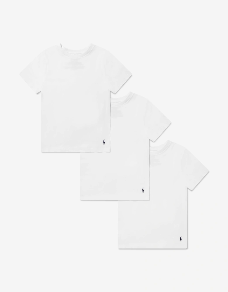 Boys 3 Pack T-Shirt Set in White