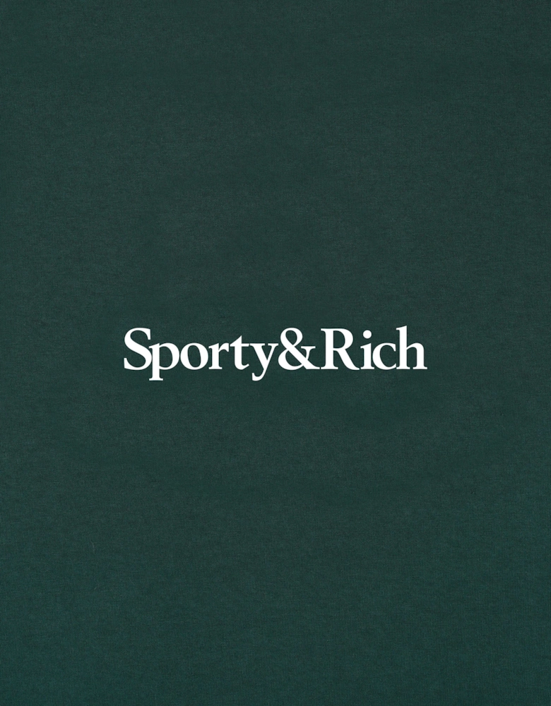 Kids Serif Logo Joggers in Green