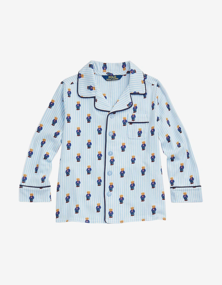 Boys Bear Pyjama Set in Blue