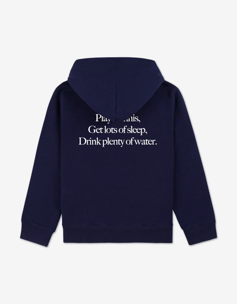 Kids Play Tennis Hoodie in Navy