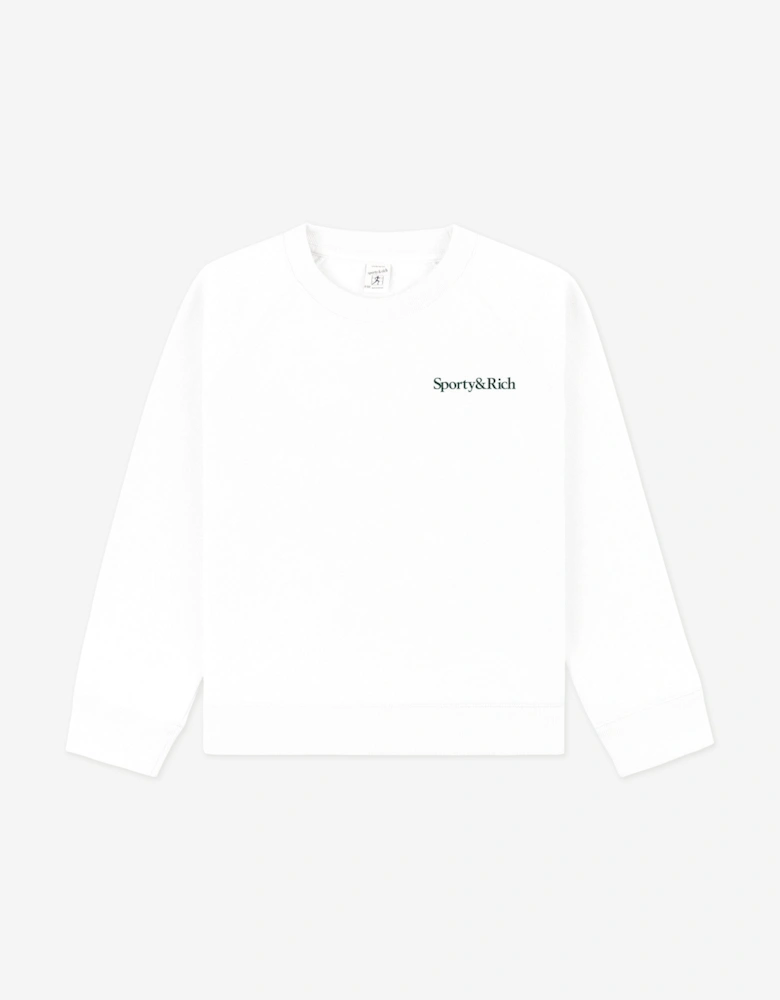 Kids Drink More Water Sweatshirt in White