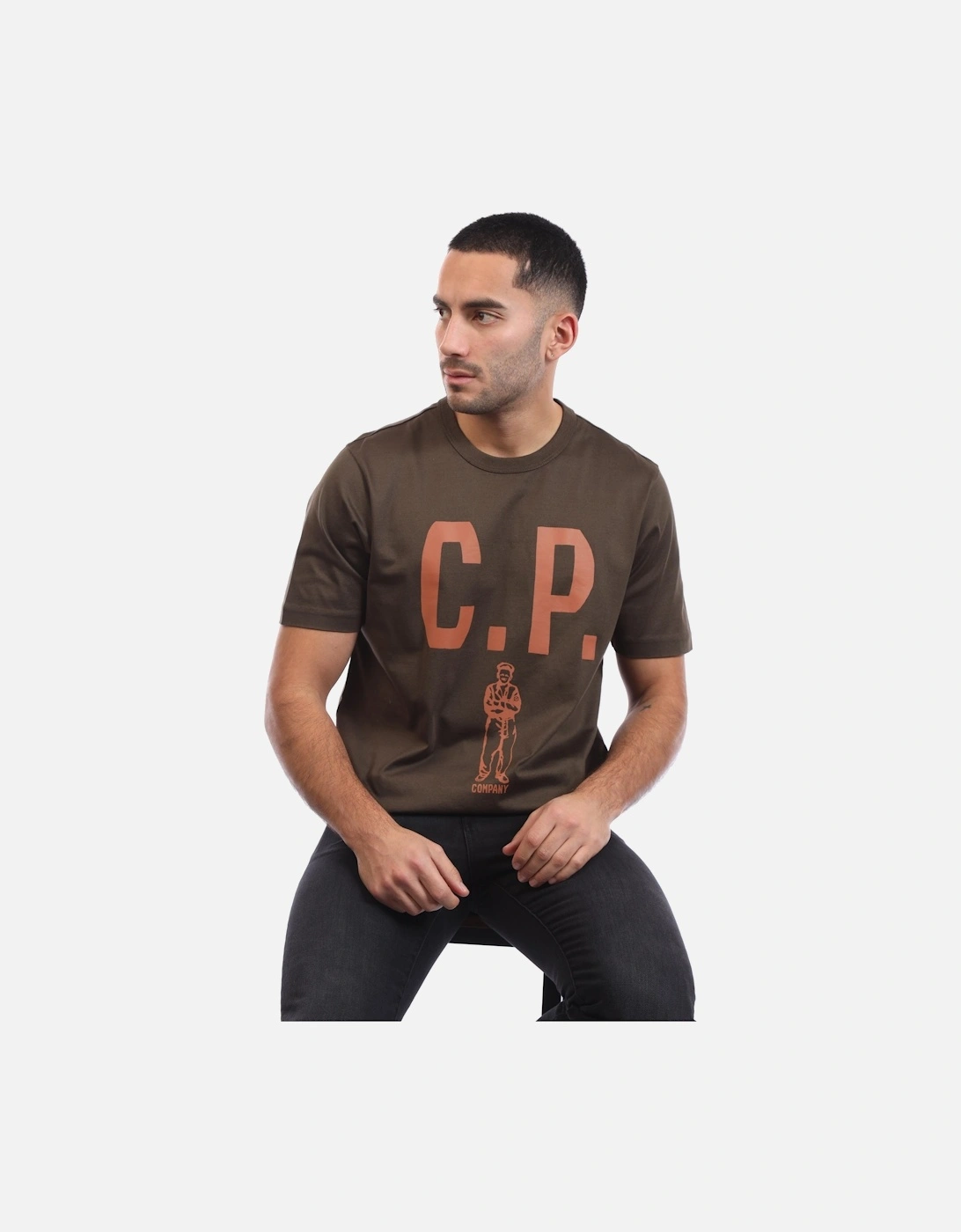 Mercerized 30/2 Jersey Twisted Logo T-Shirt