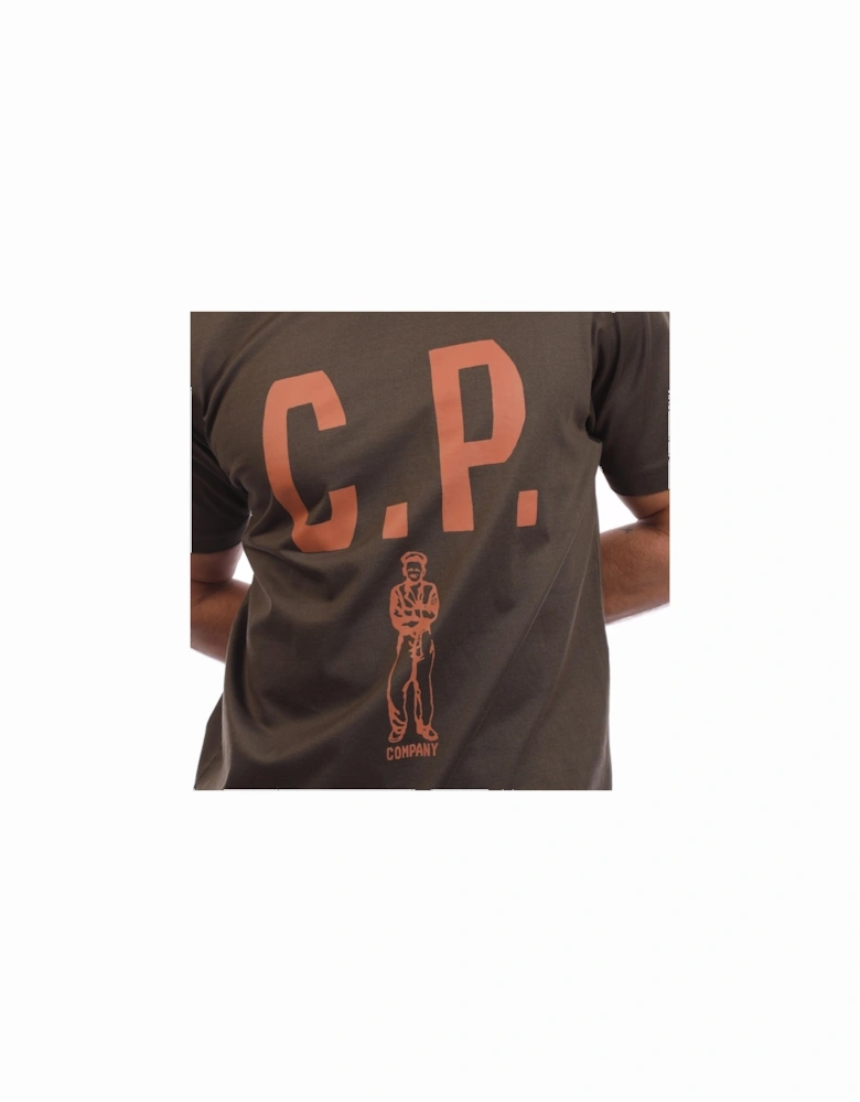 Mercerized 30/2 Jersey Twisted Logo T-Shirt