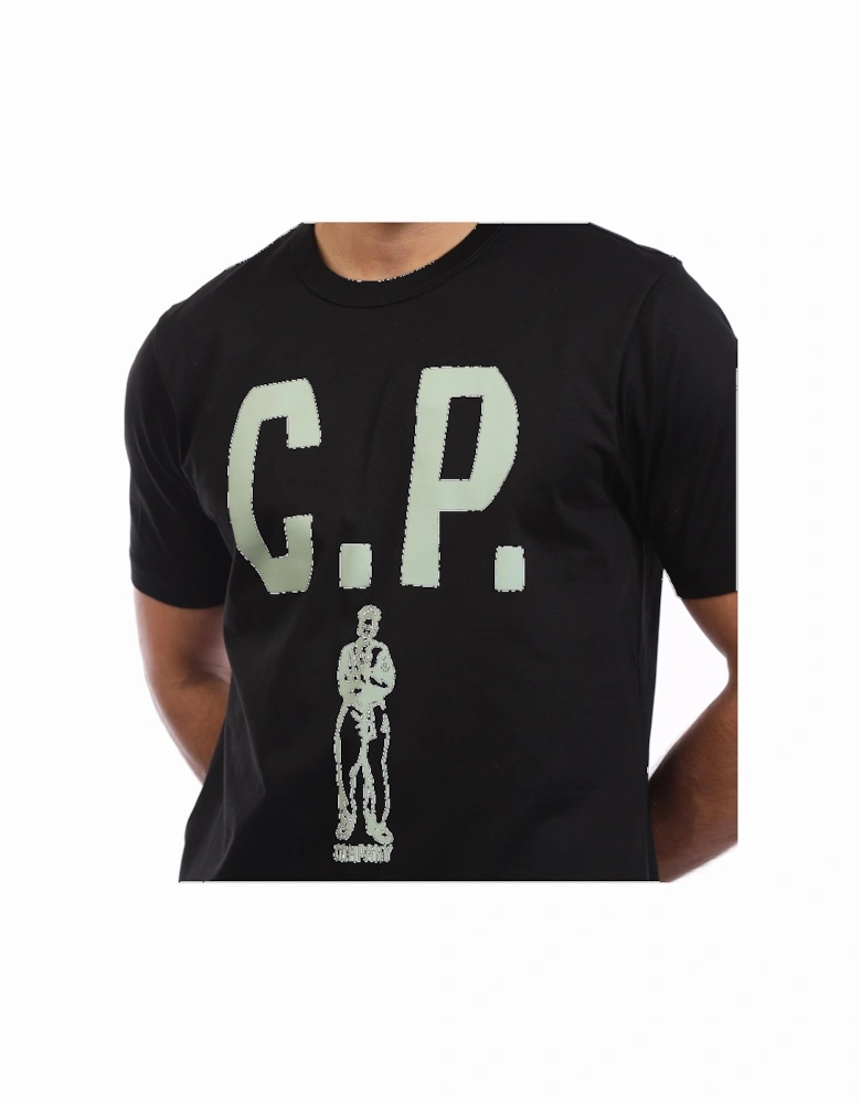 Mercerized 30/2 Jersey Twisted Logo T-Shirt