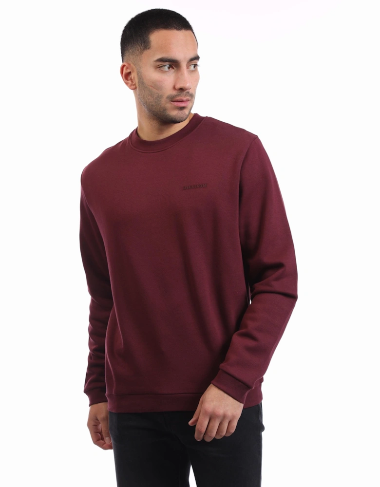 Logo Brushback Crewneck Jumper