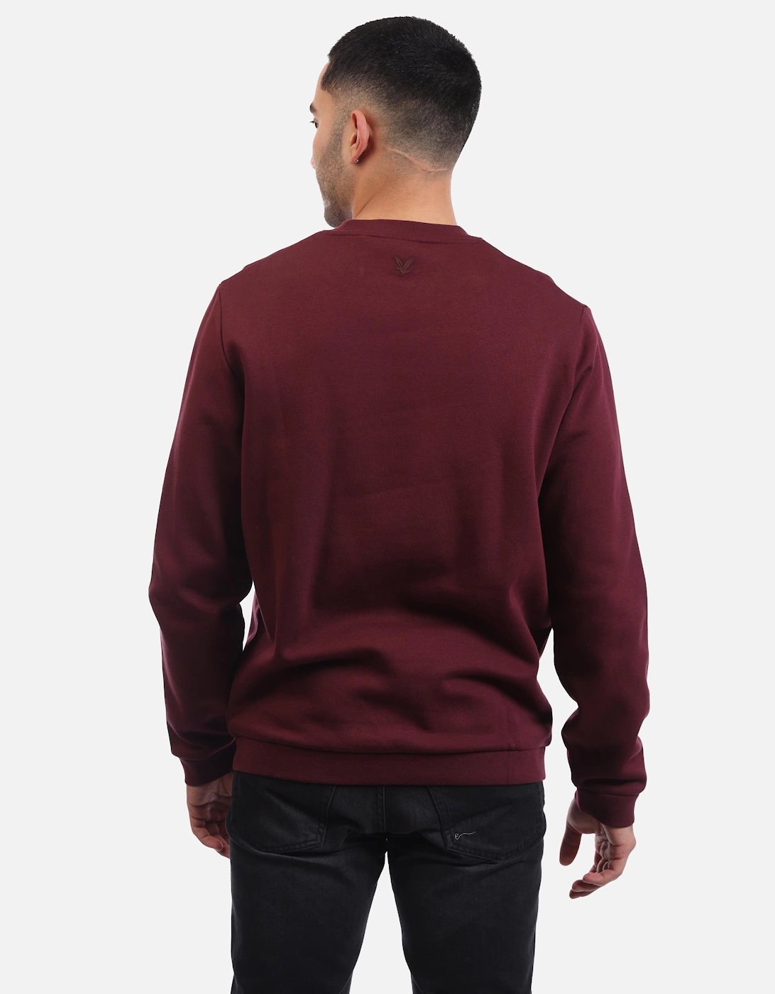 Logo Brushback Crewneck Jumper