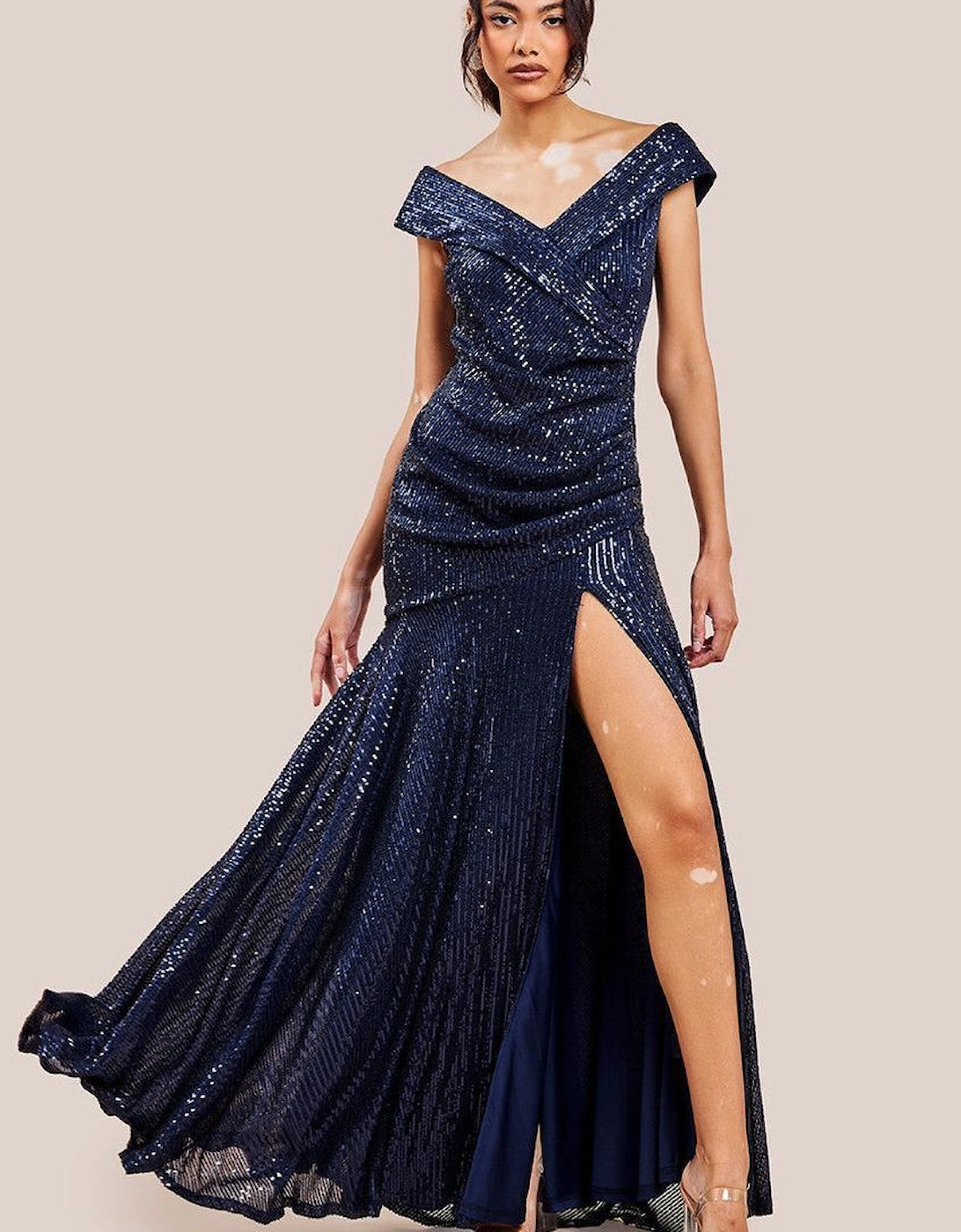 Bardot Sequin Pleated Maxi Dress, 2 of 1