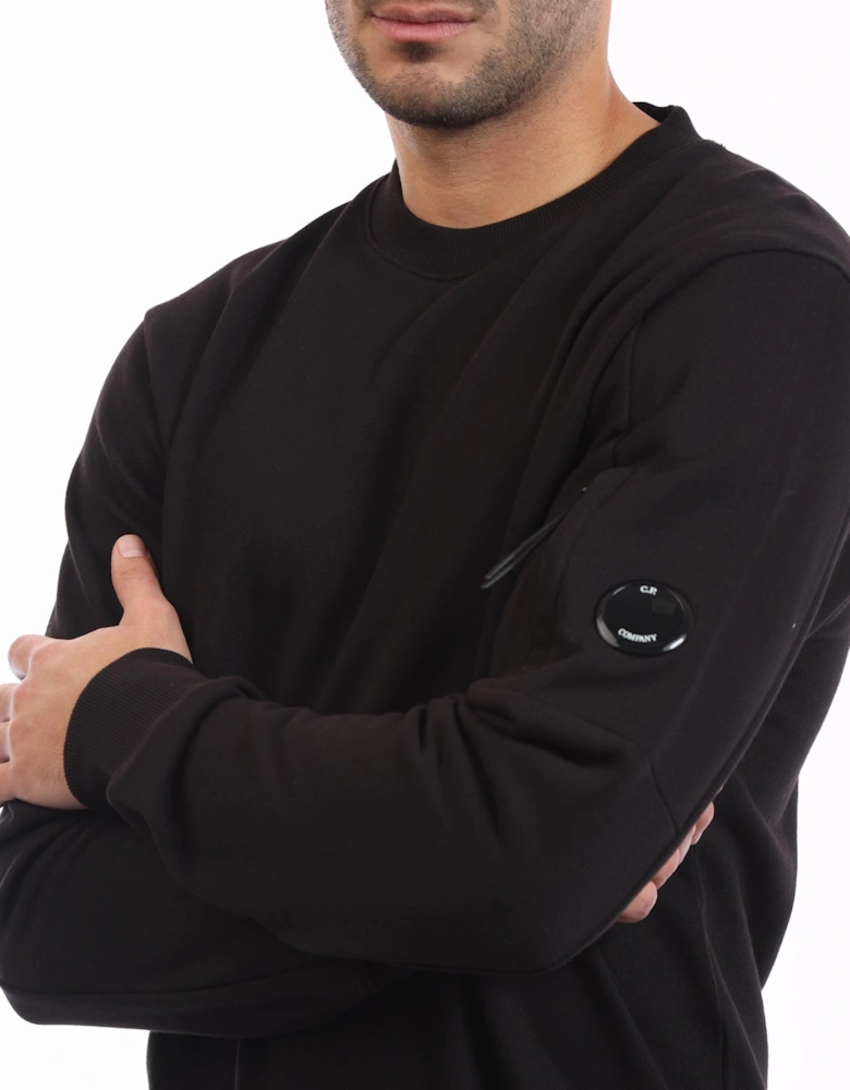 Diagonal Raised Fleece Lens Crewneck Sweatshirt