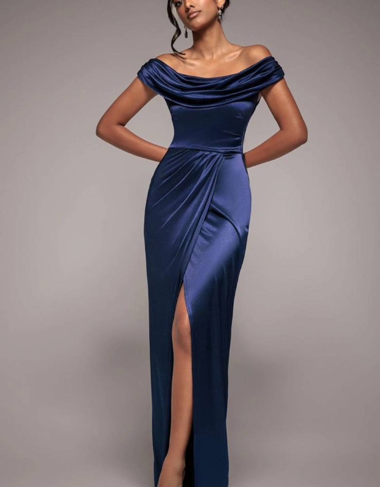 Plus Sequin Chiffon Puffy Sleeve Maxi Dress