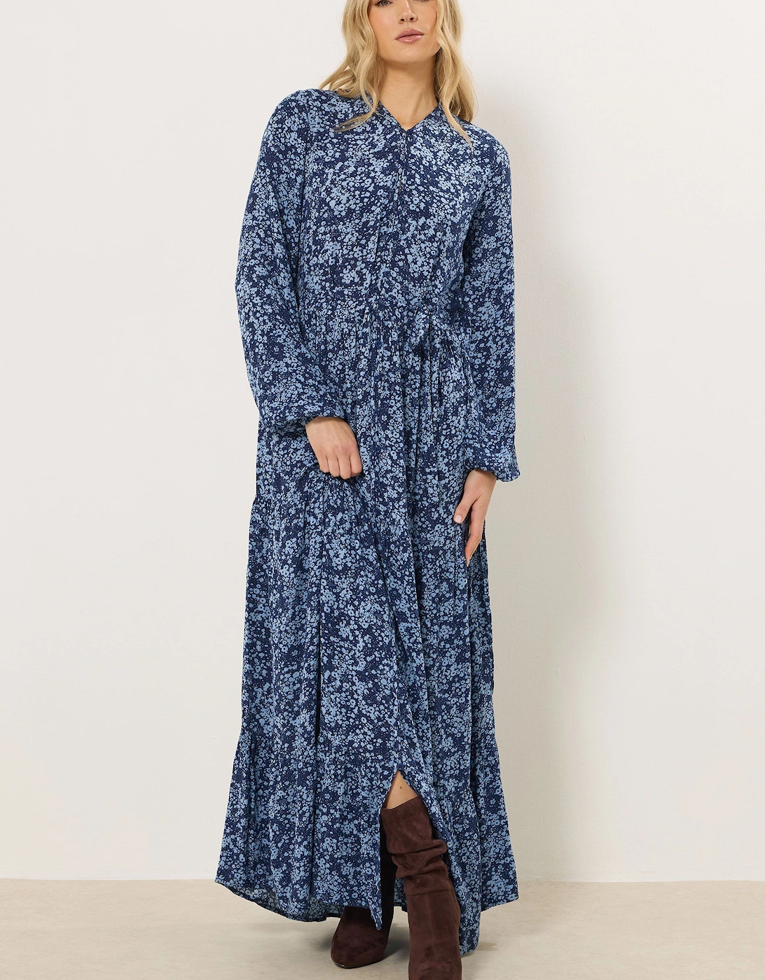 Tall Ditsy Crinkle Maxi Dress, 2 of 1