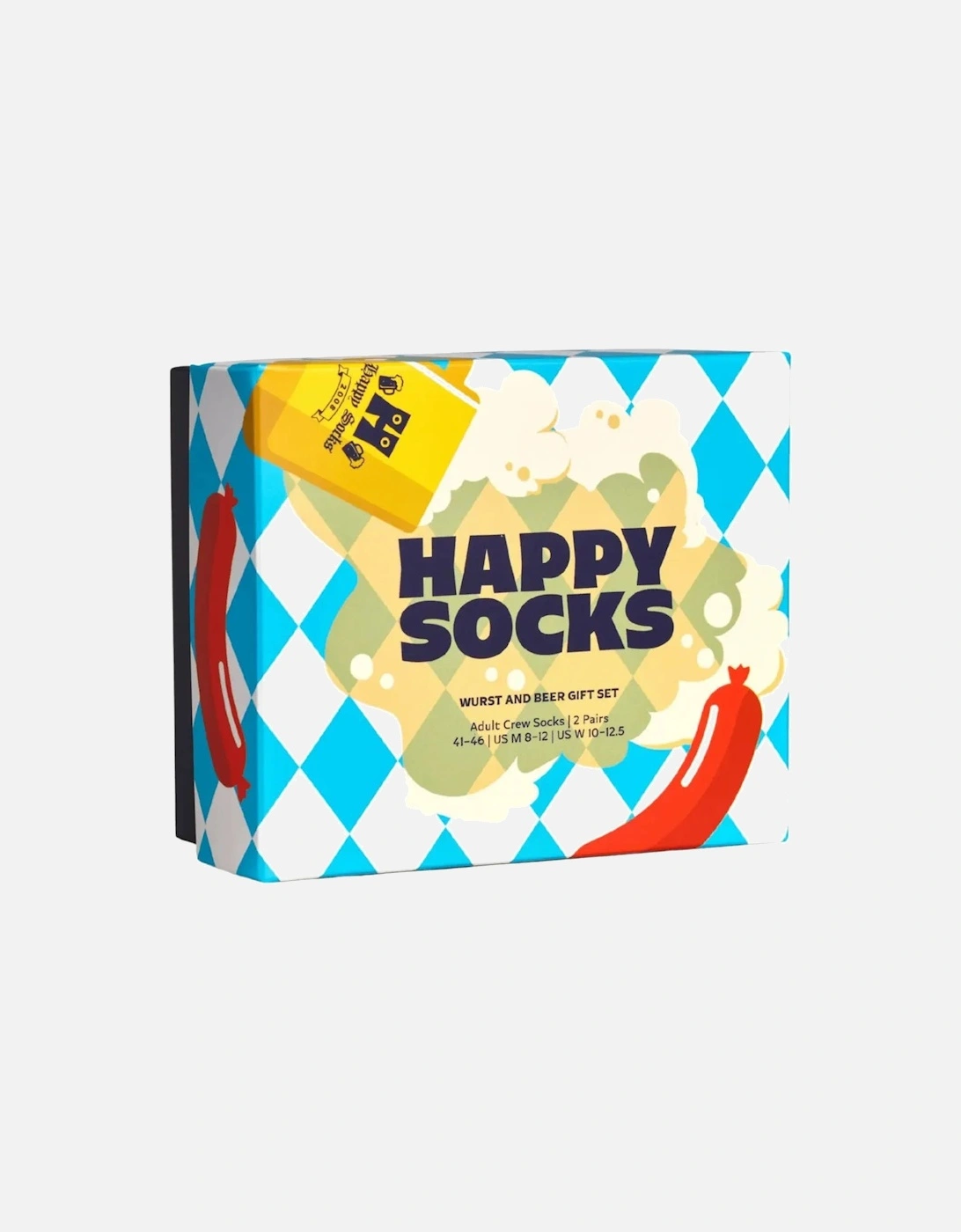 2-Pack Beer & Sausages Socks Gift Box, Blue, 6 of 5