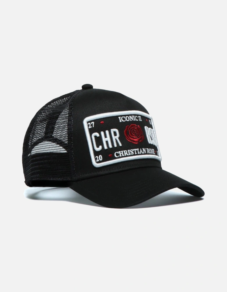 Christian Rose Iconic ll Red Rose plate cap - Black/White