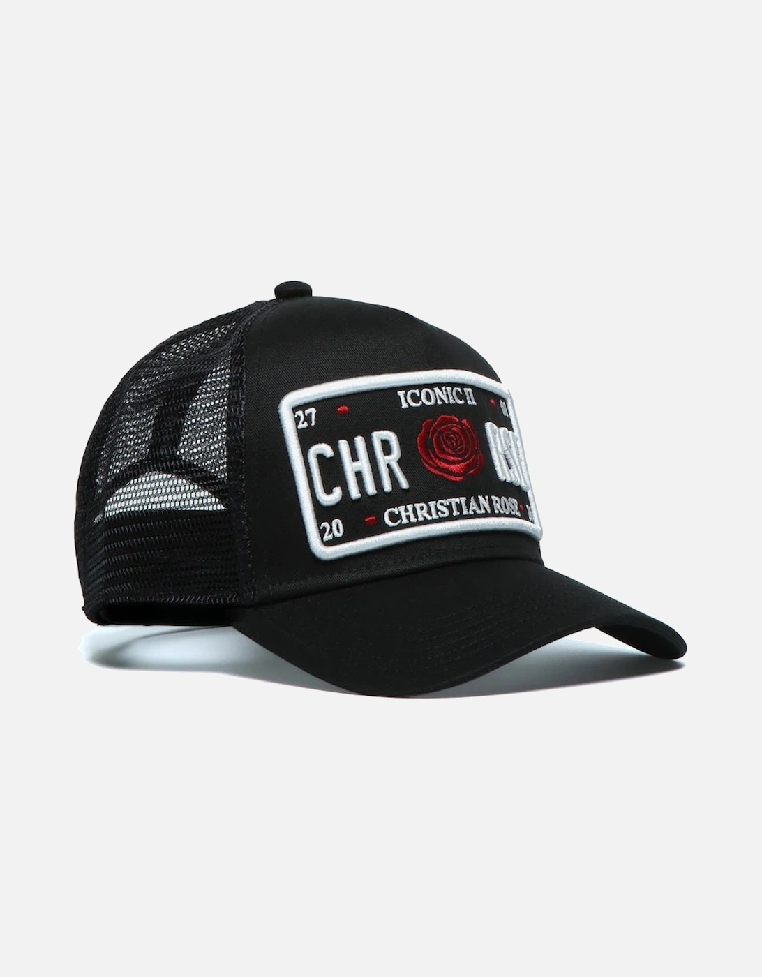 Christian Rose Iconic ll Red Rose plate cap - Black/White