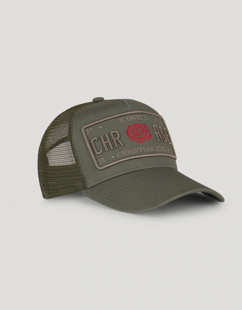 Iconic II Trucker Cap Red Rose - Olive