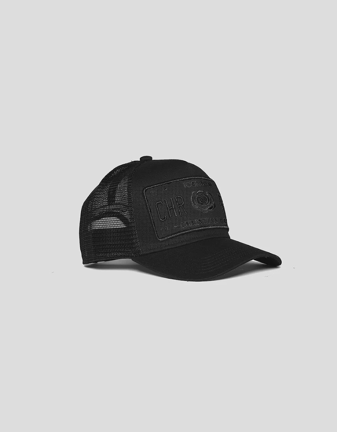 Christian Rose Unisex Black Iconic Ii Trucker Cap - Metallic