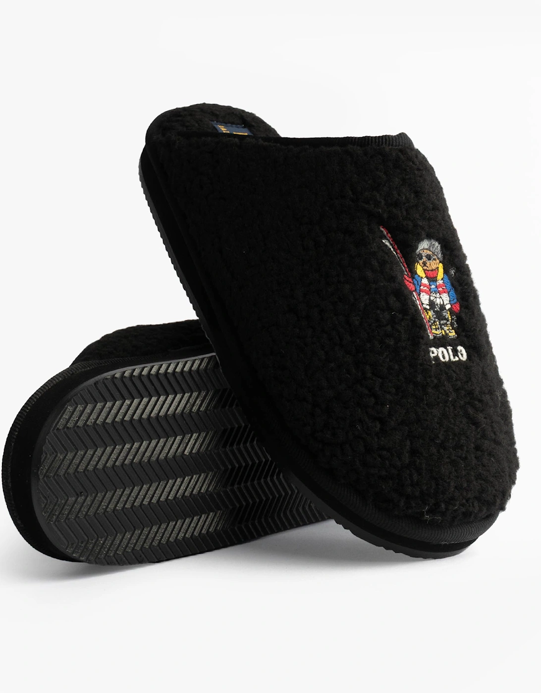 KAYLEIGH SCUFF II BEAR Womens Mule Slippers Black