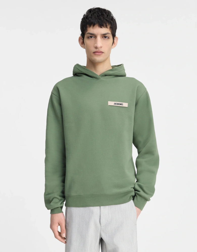 The Gros Grain Logo Hoodie Olive
